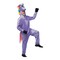 Unicorn Halloween Costume Adult Purple Jumpsuit with Rainbow Horn and Tail Magical Design